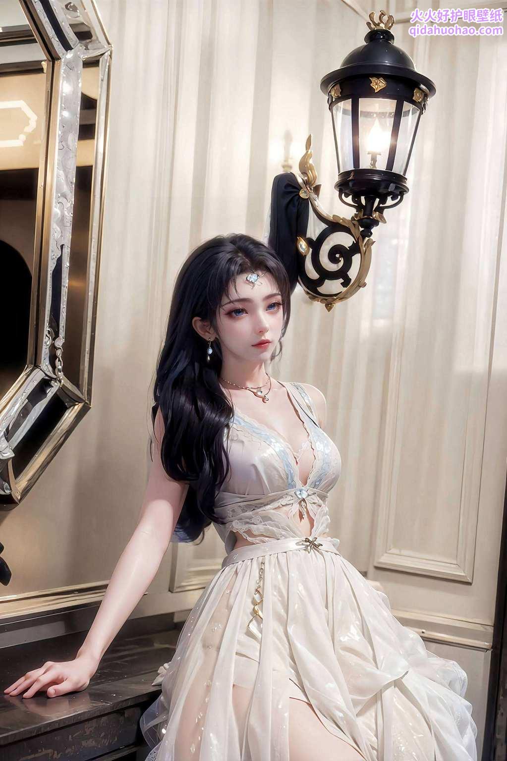 每当她的漫画形象跃然纸上宁雨蝶如同一朵清雅的莲花
