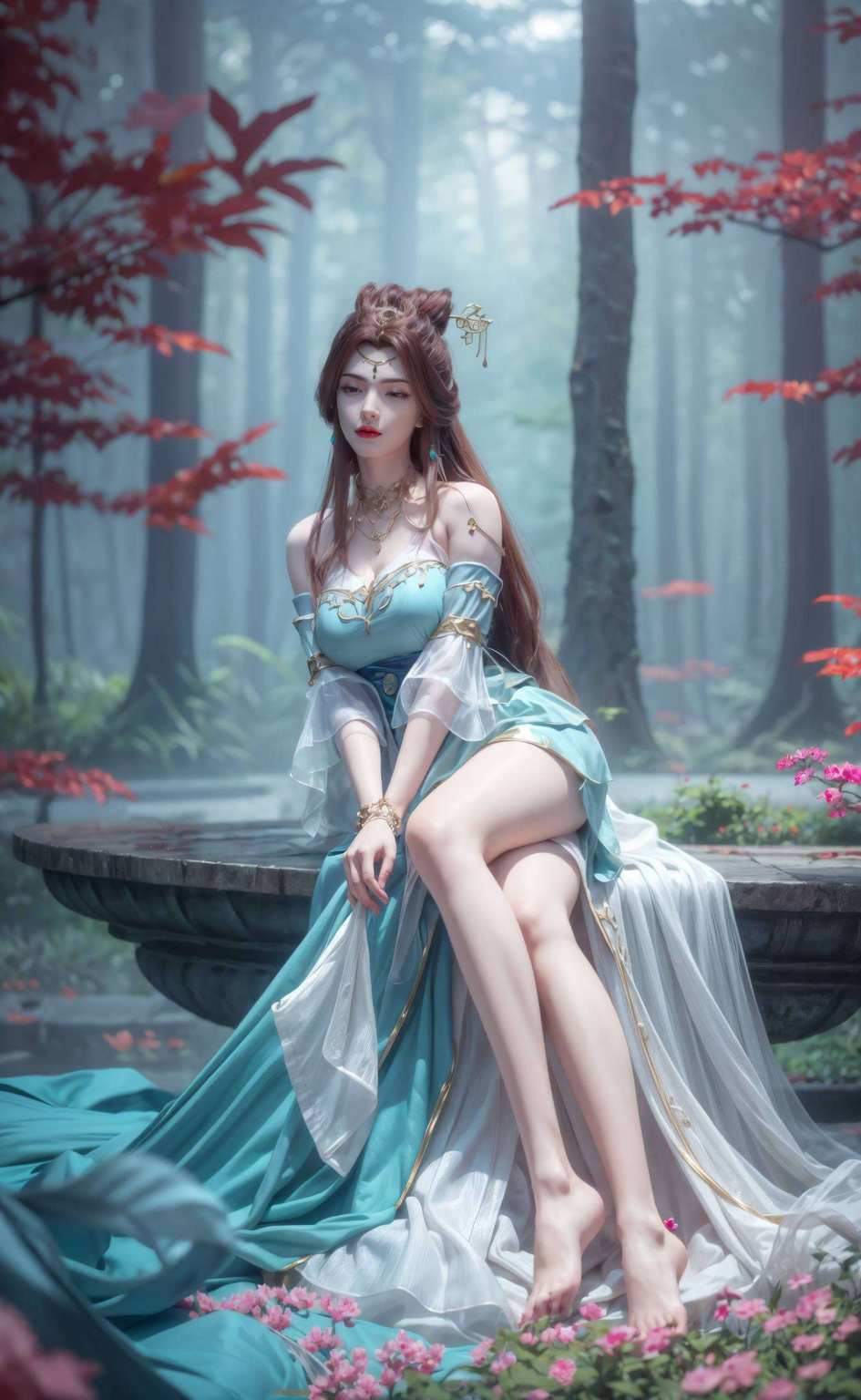她的每一次凝视都让人感叹人生的奇幻与美好在苏灵韵公主的壁画世界里