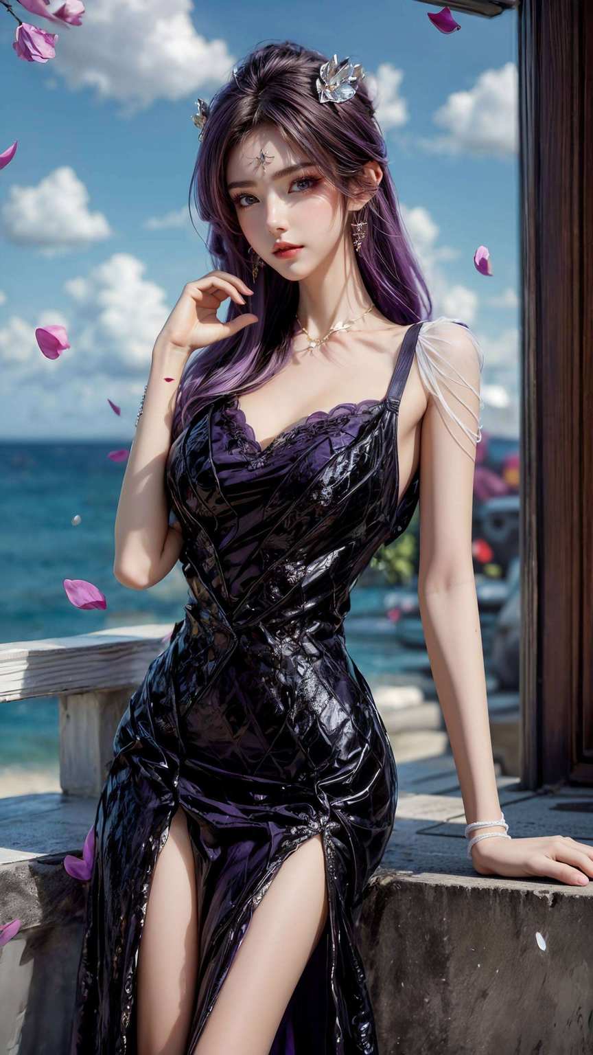 琪亚娜天穹流星的身影如流星划破夜空她的美
