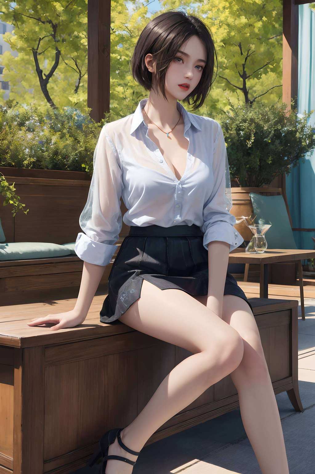 横屏模式下是融合了国漫之光画江湖之不良人中的女神姬如雪的美照哦！无论是她的清冷气质还是玄幻风韵