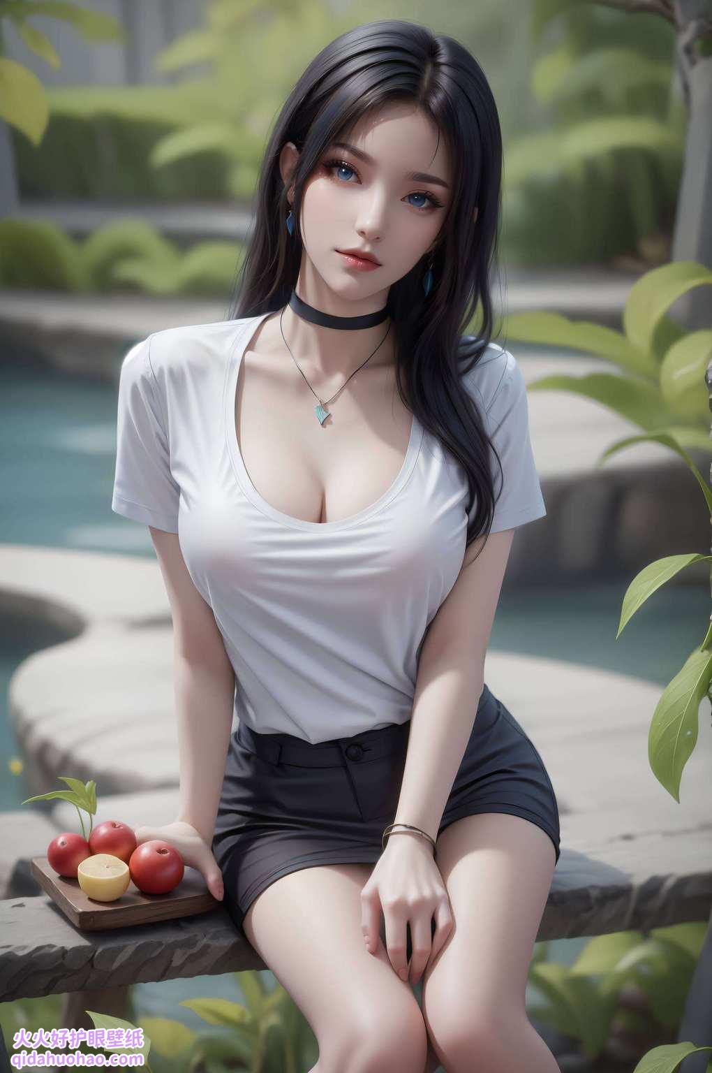 熠熠生辉倩影映壁