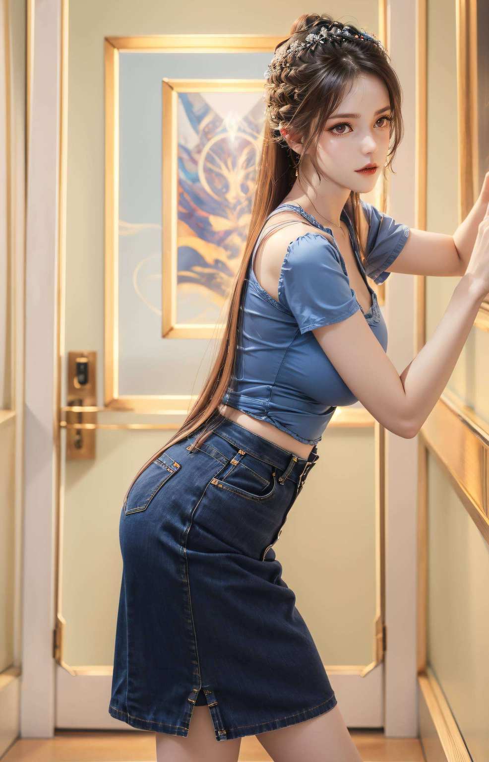 那迷人的眼神、俏皮的笑容将她的美照和斗罗大陆的玄幻元素完美融合