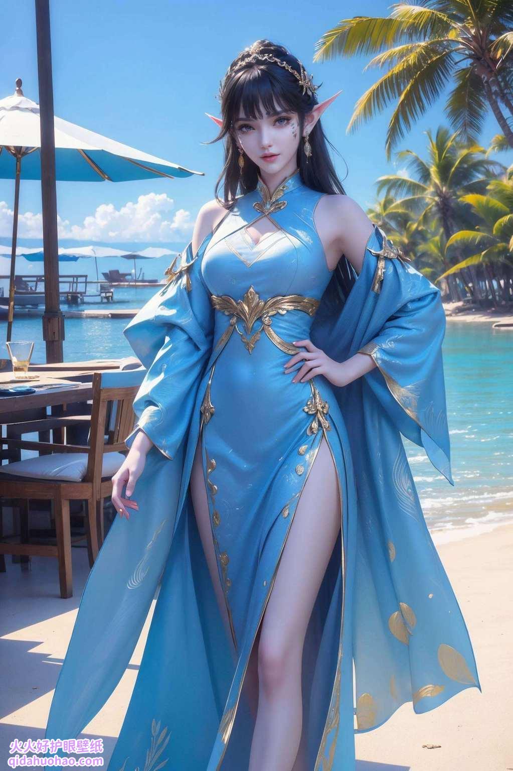 或静立其容颜娇美