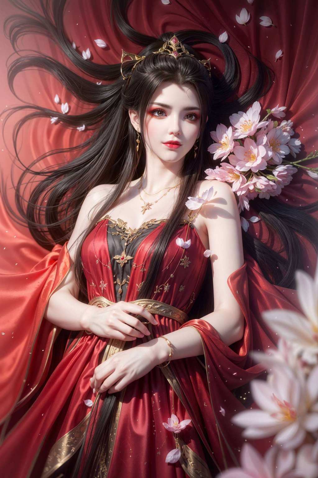 蛇女之美与七彩吞天蟒的神秘感完美结合彩鳞壁纸、蛇女壁纸