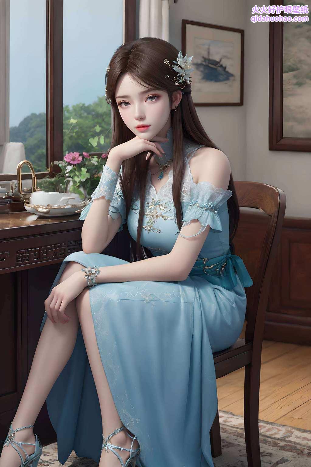 每当看到她的壁纸我总感叹