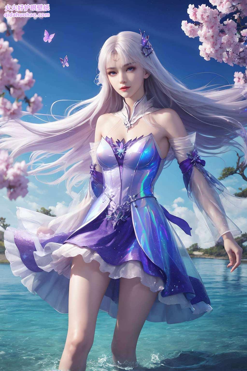 今儿个给大家介绍一款超级养眼的ipad壁纸！咱们这位白衣小医仙却美得让人移不开眼