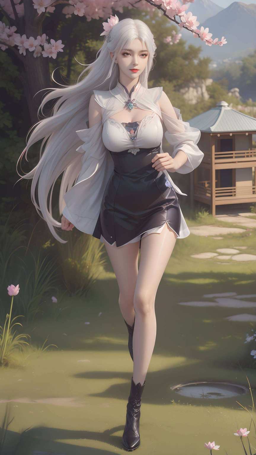 壁画留影白衣医仙