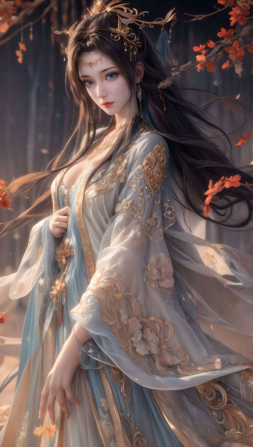国漫女神态素壁纸为载