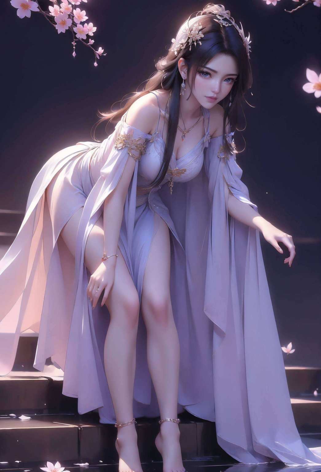 紫灵壁纸映仙颜国漫美女翩翩舞