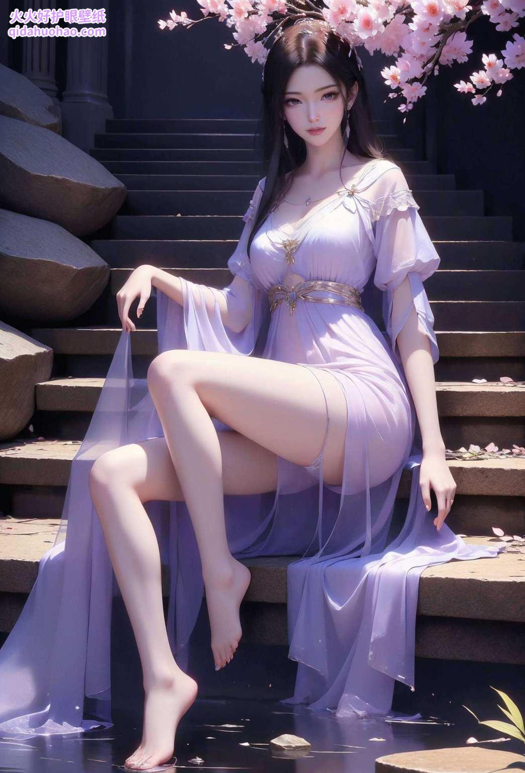 国漫女神紫灵的最新一集图片壁纸让那些凡人们羡慕去吧！