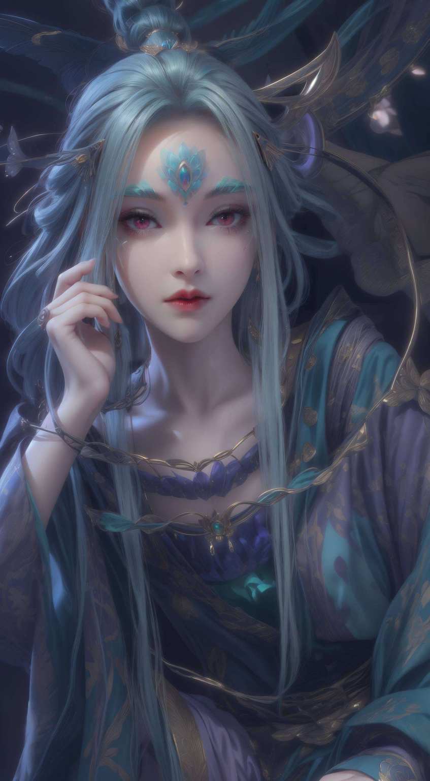 壁画四壁奉眠女神