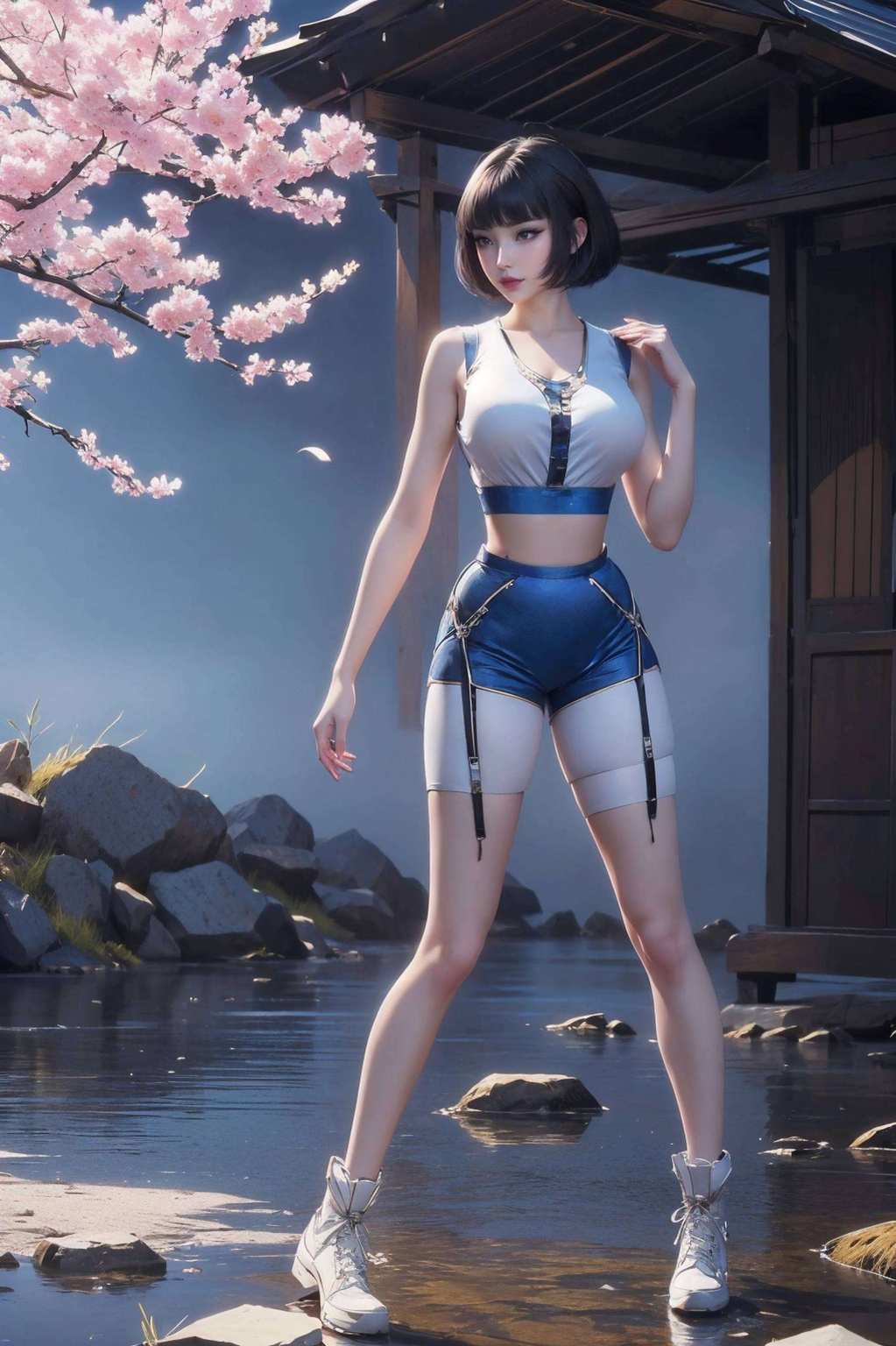 壁上青衣女神成极简壁纸
