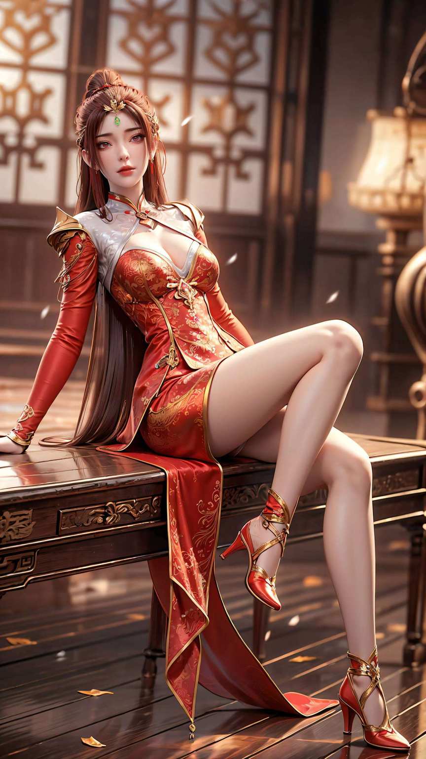 红凰cos壁纸？哈哈整个画面都亮了