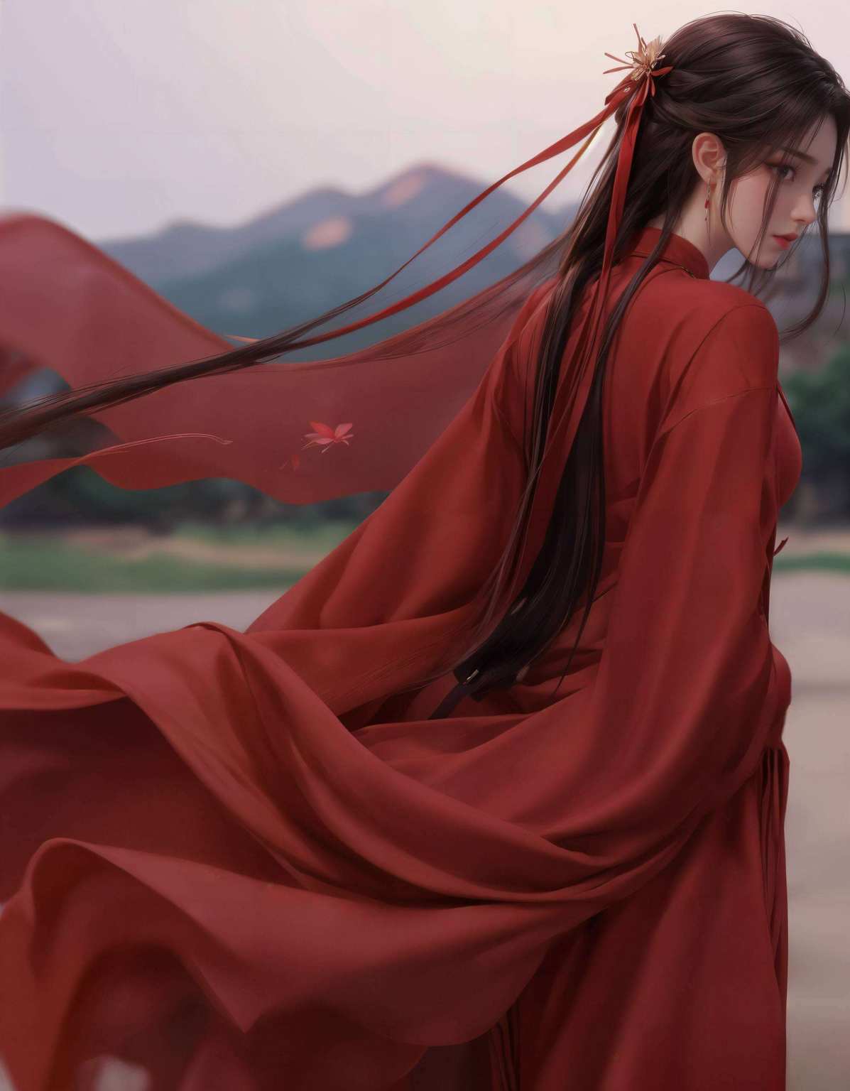 而云曦月婵的动态壁纸在这绚丽的世界里