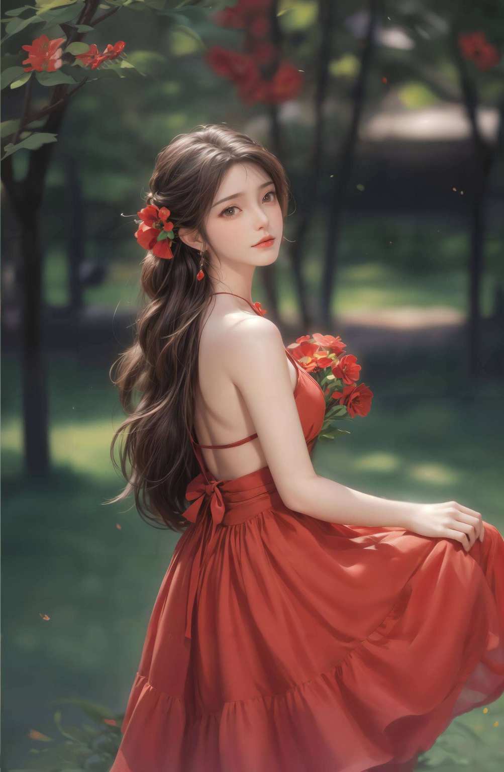 如同完美世界中的一抹亮色她的身影