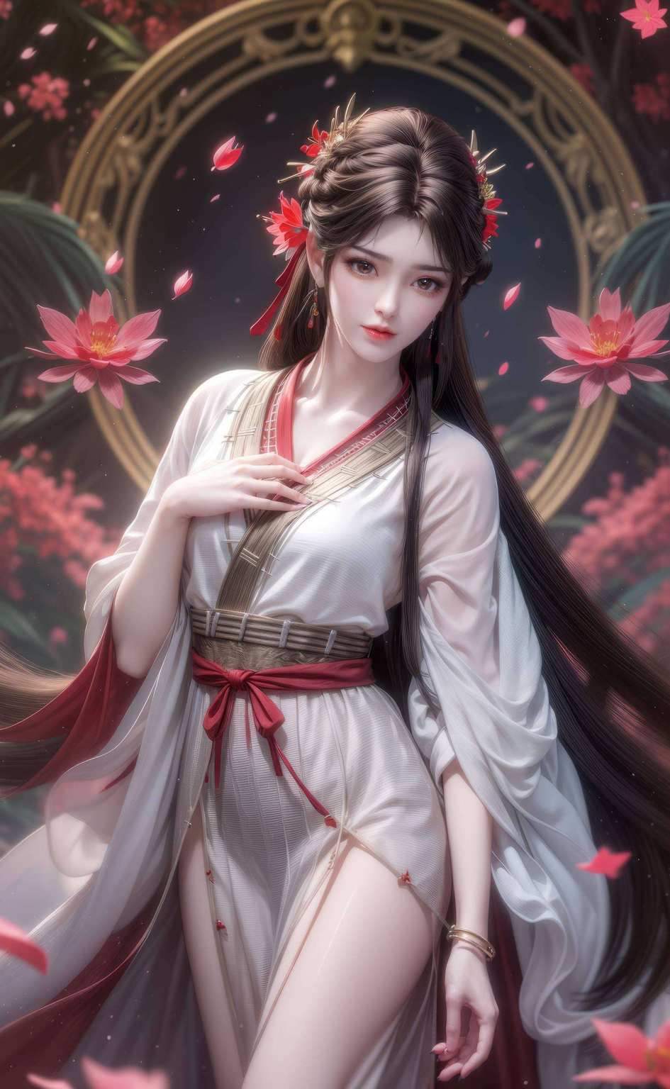 舞动间仿佛能点燃整个完美世界她身披火焰长裙