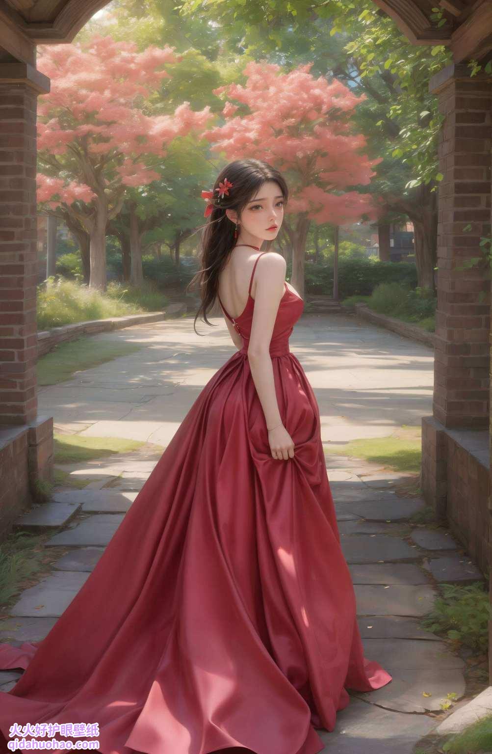 火灵儿灵动飘逸在这完美世界的画卷中