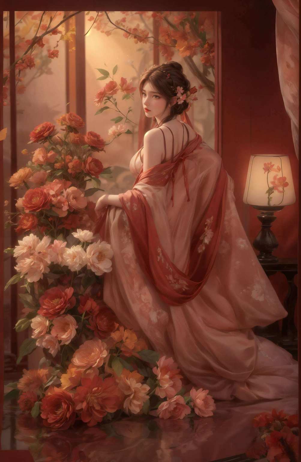 她那如火焰般热烈的眼神简直让人一秒钟穿越到那个绚丽的世界