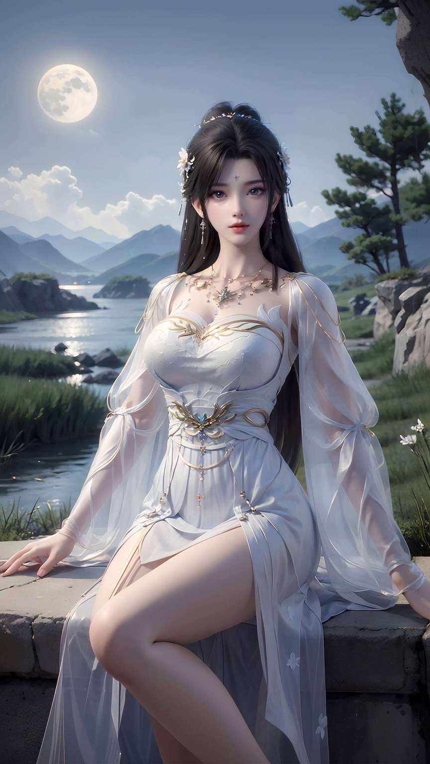 宛若仙子下凡美艳不可方物