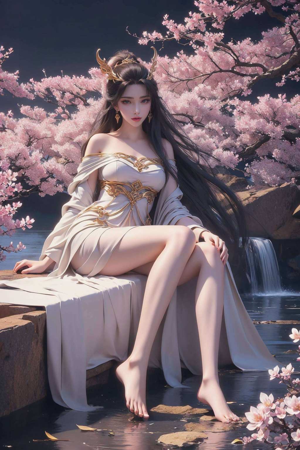 成为了无数粉丝心中的完美女神天狐仙子以她那飘逸的银发和神秘的幻影