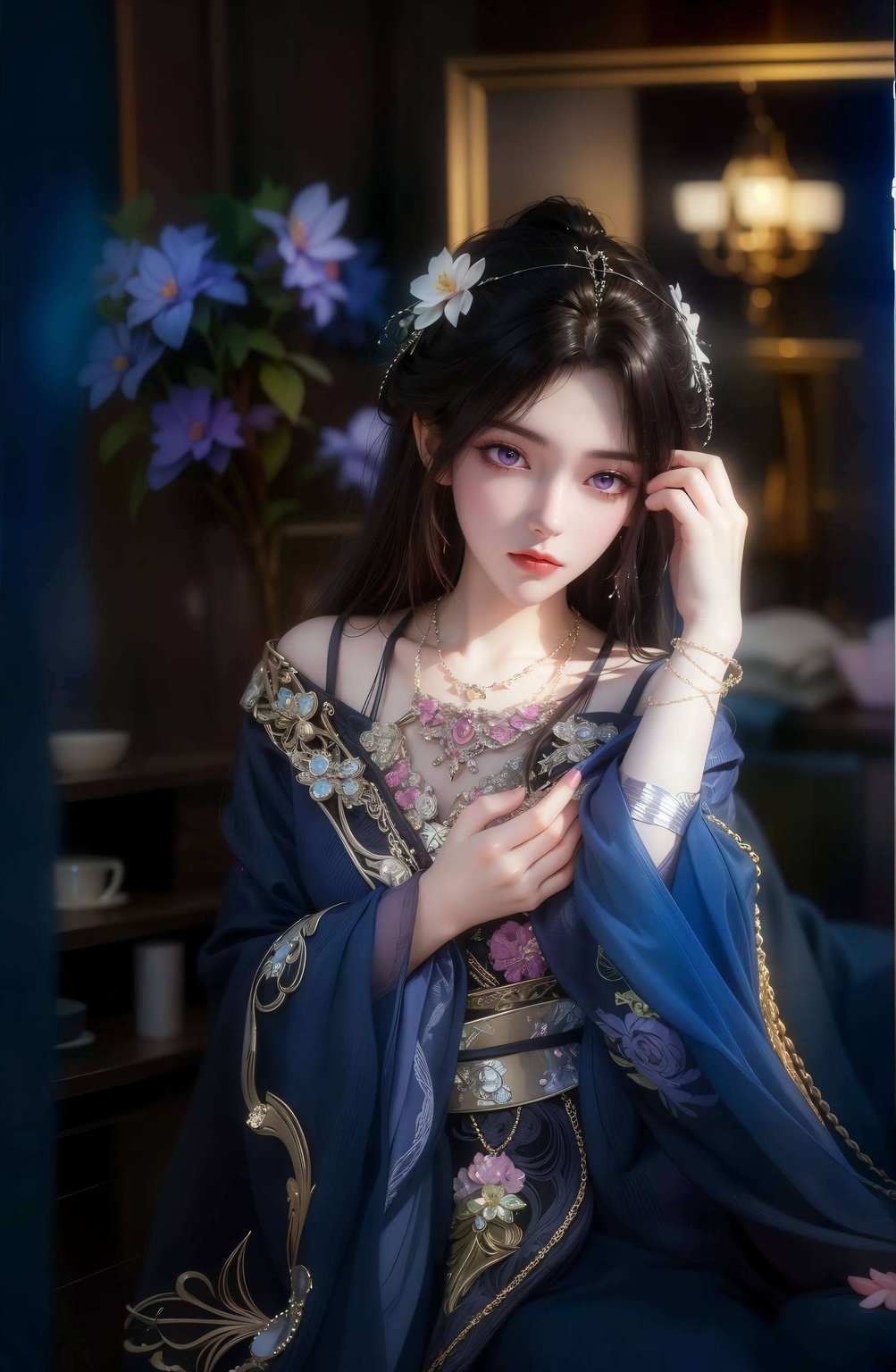 每一张都是视觉盛宴与月婵的柔美相得益彰
