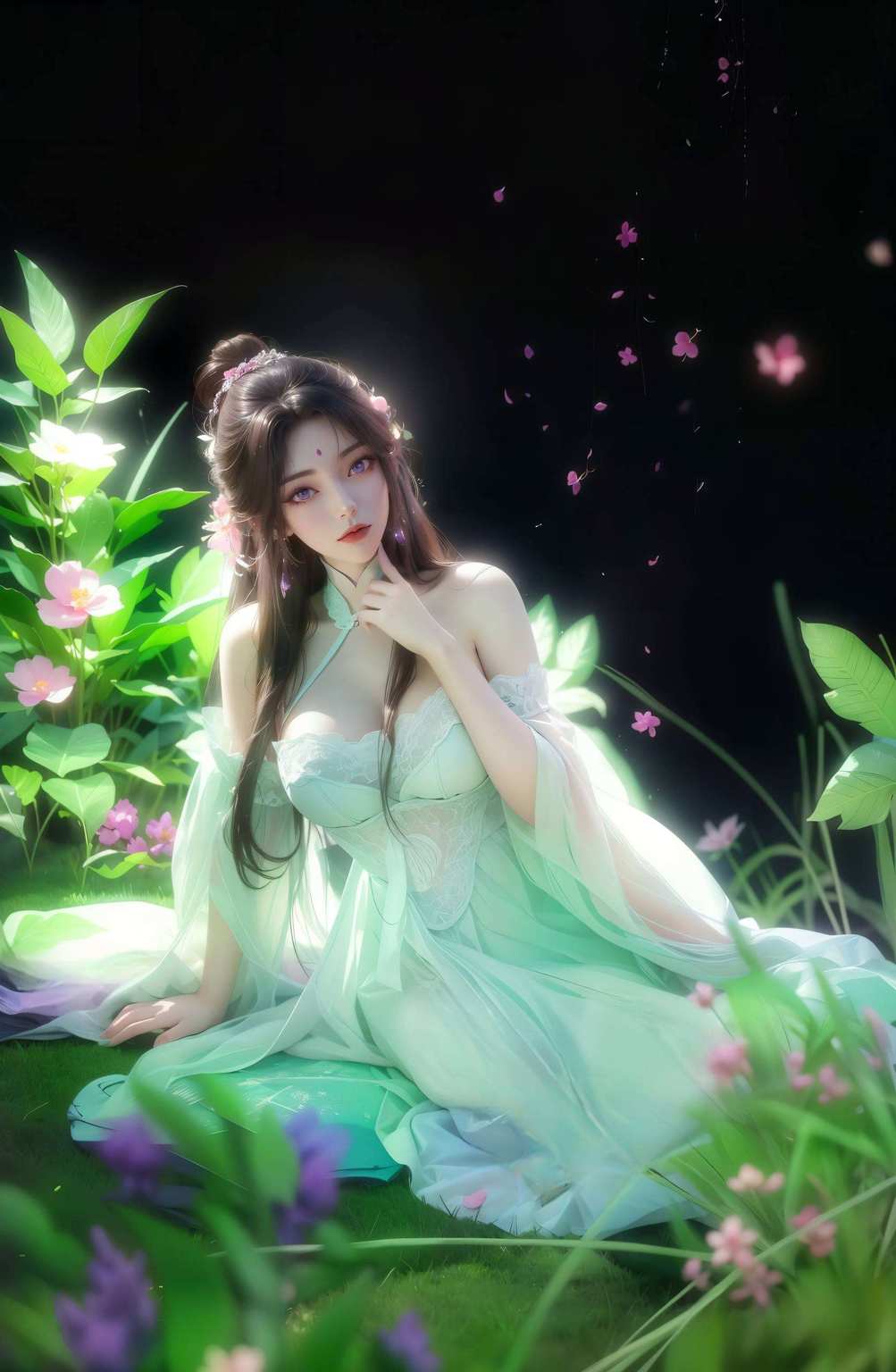 以其优雅的姿态和迷人的眼神她是那完美世界中的绝世国漫女神