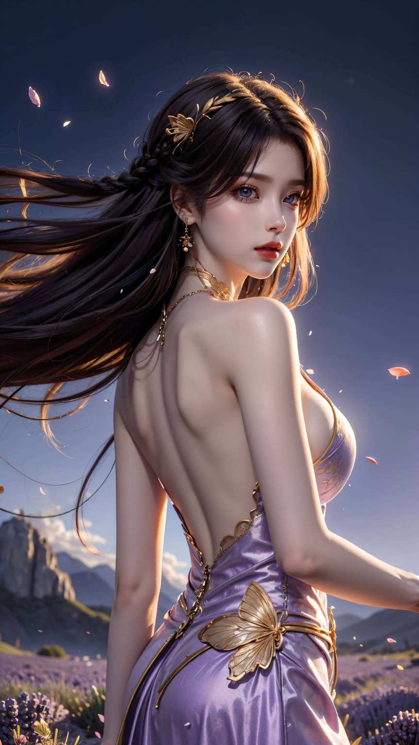 美的令人心醉神迷她的眼神中闪耀着神秘的光芒