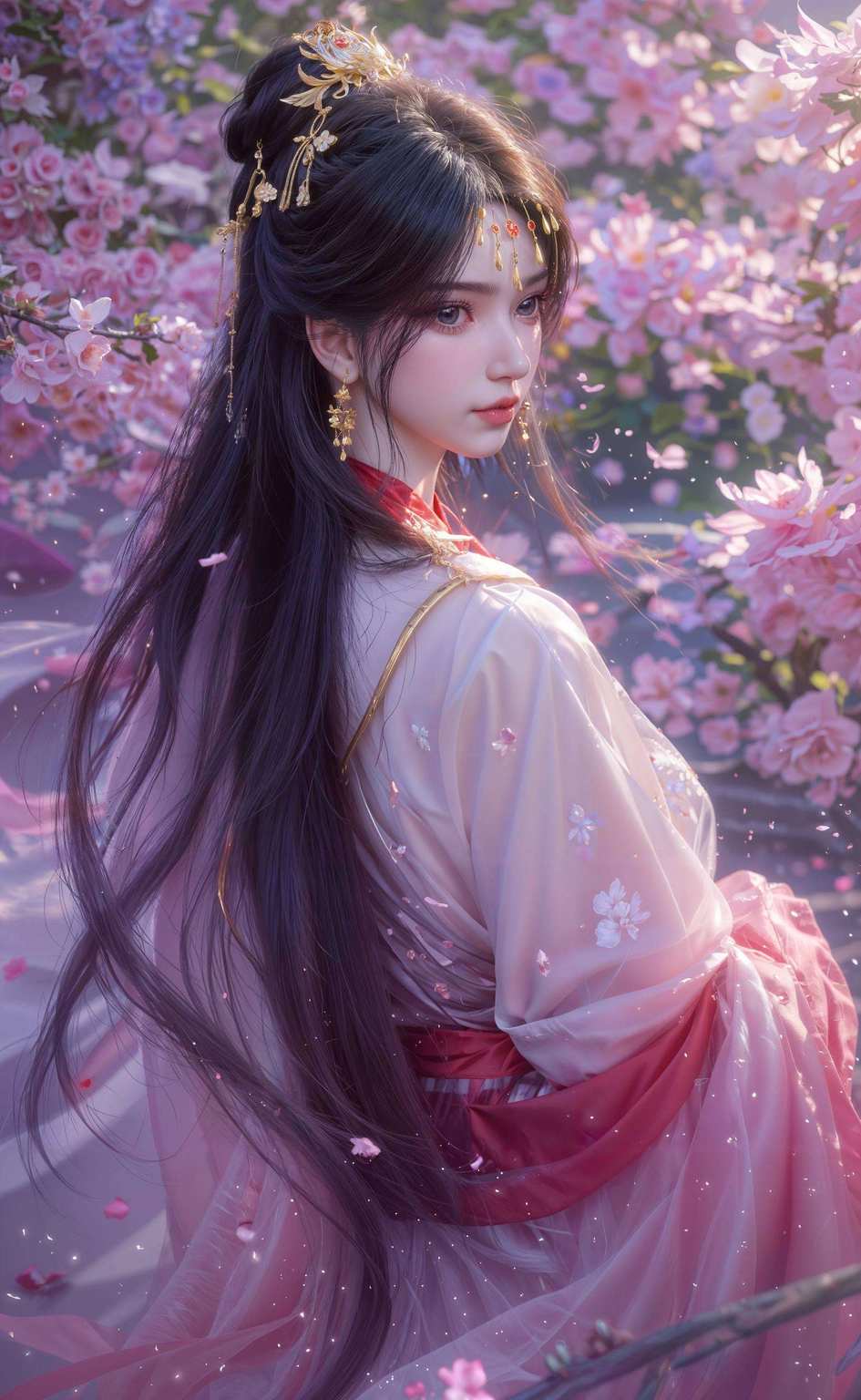 都如同玄幻故事里的魔法国漫女神AI壁纸李慕婉翩然而至