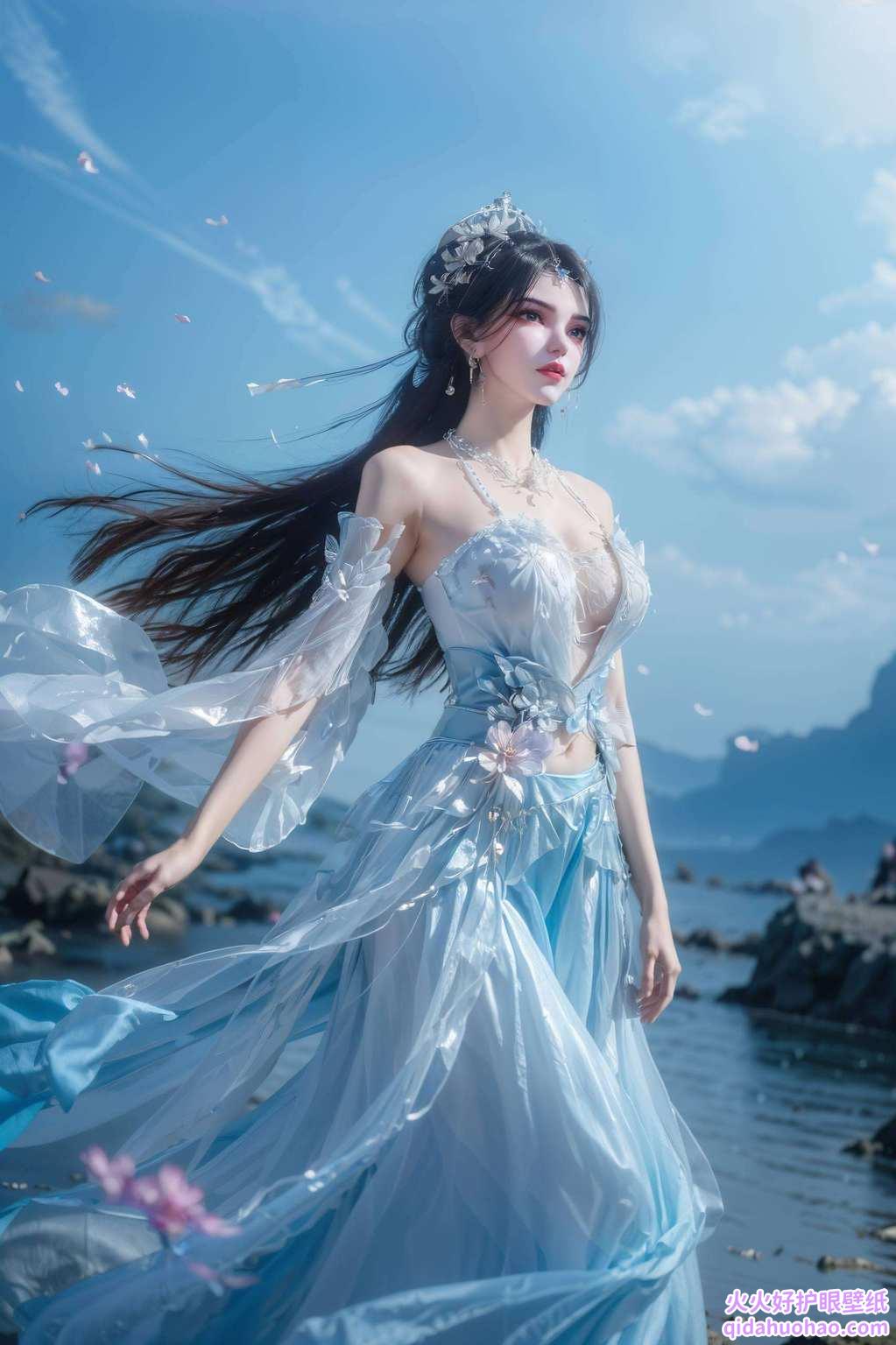 我们的大美女李慕婉来啦今儿给大家带来一款绝美的AI图片极简壁纸