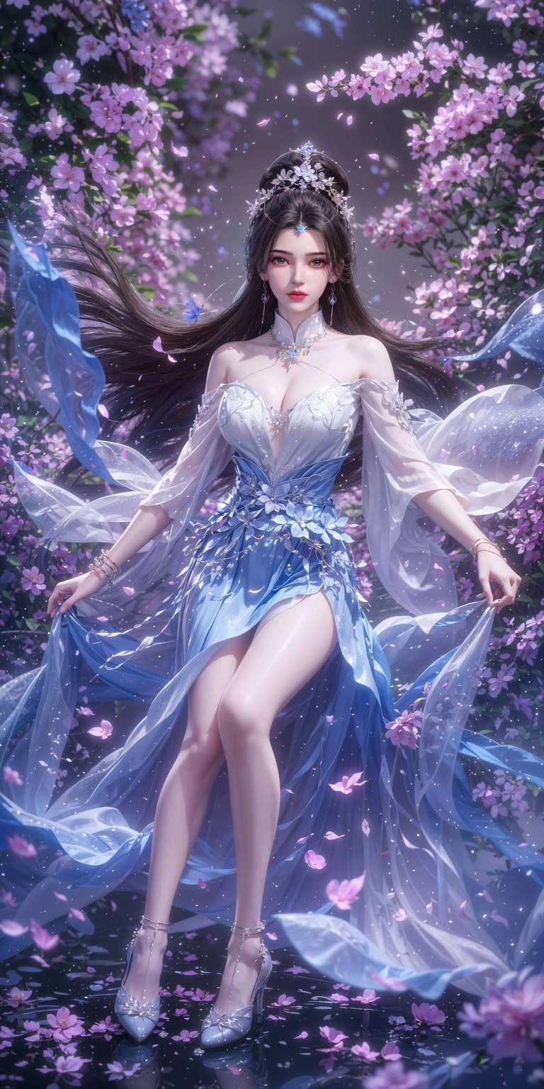 国漫女神ai壁纸上的李慕婉如同一抹清风