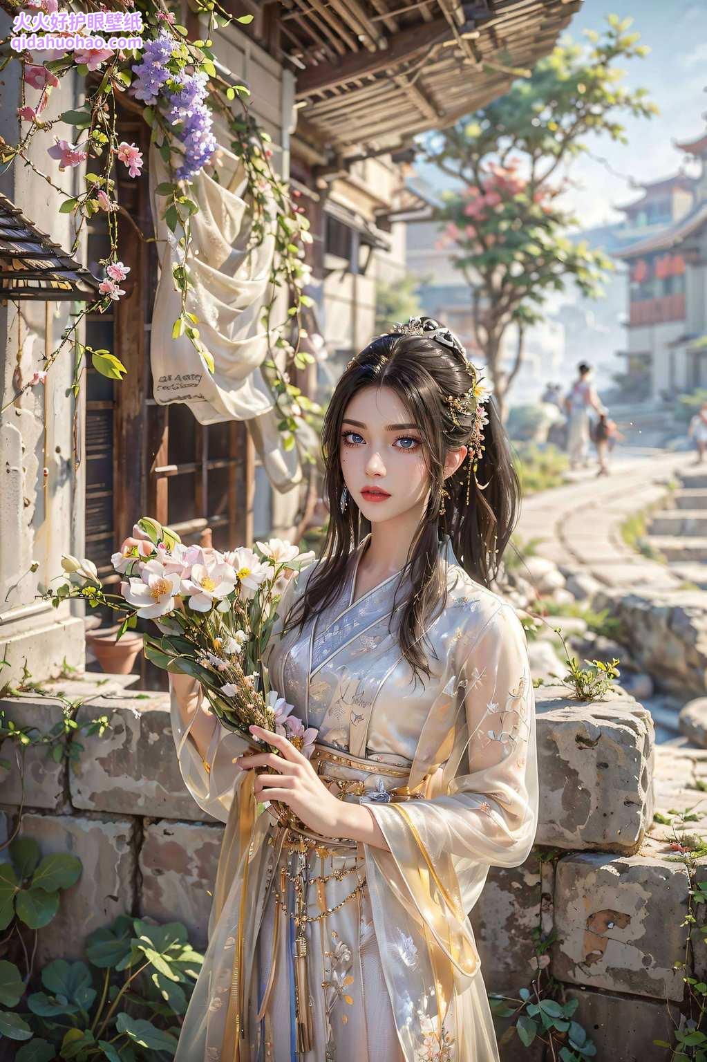 而这以清雅脱俗的气质