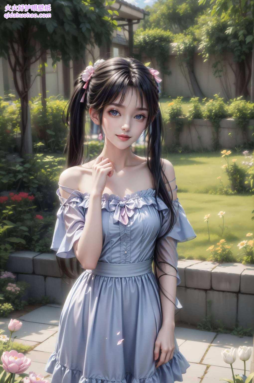 程潇精美的古装扮相在繁华的世界里