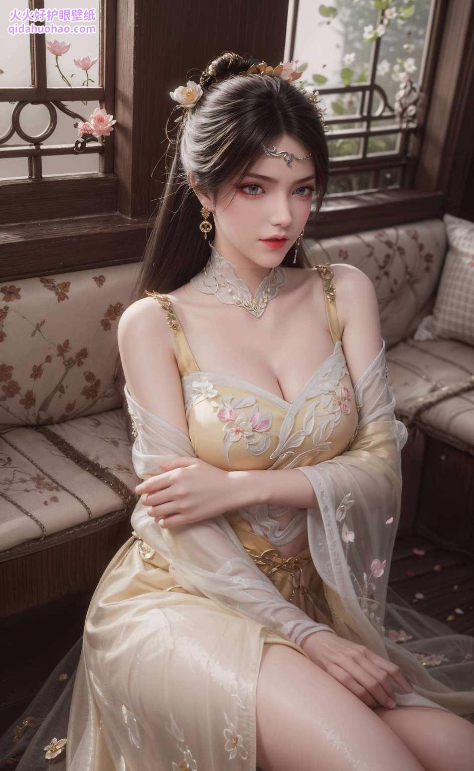 宛若春花绽放宛如一幅古风画卷