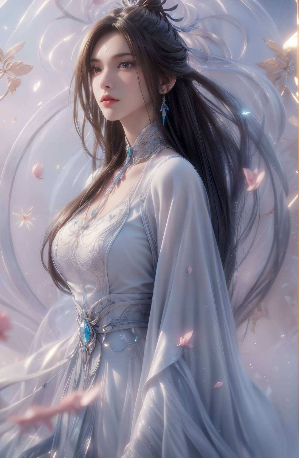 一袭白衣将这份玄幻之美