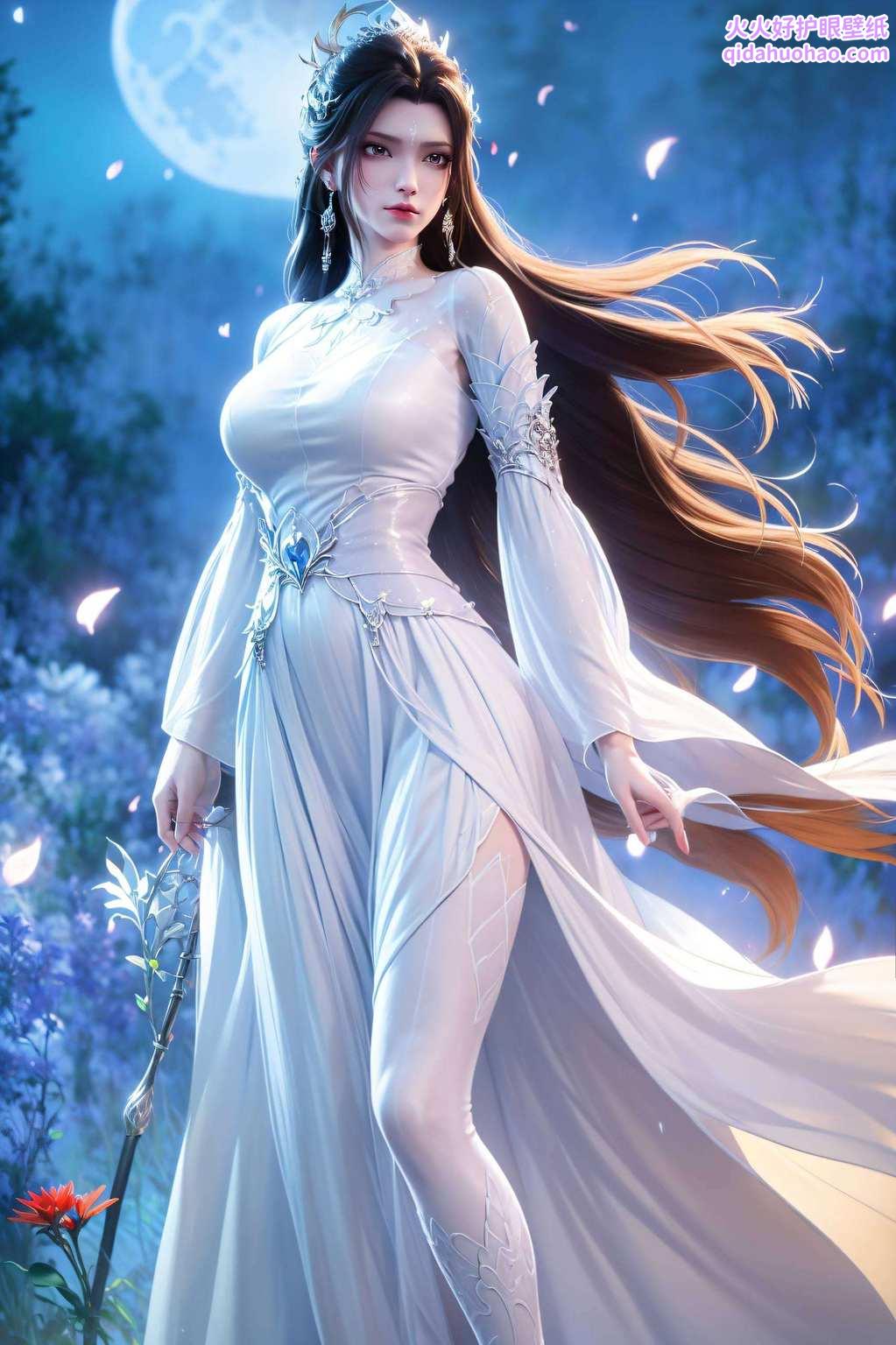 想要把这位国漫美女搬上你的iPad？那就来看看这款极简风格的陆雪琪壁纸吧！从玄幻世界穿越到现实不仅剑法高超