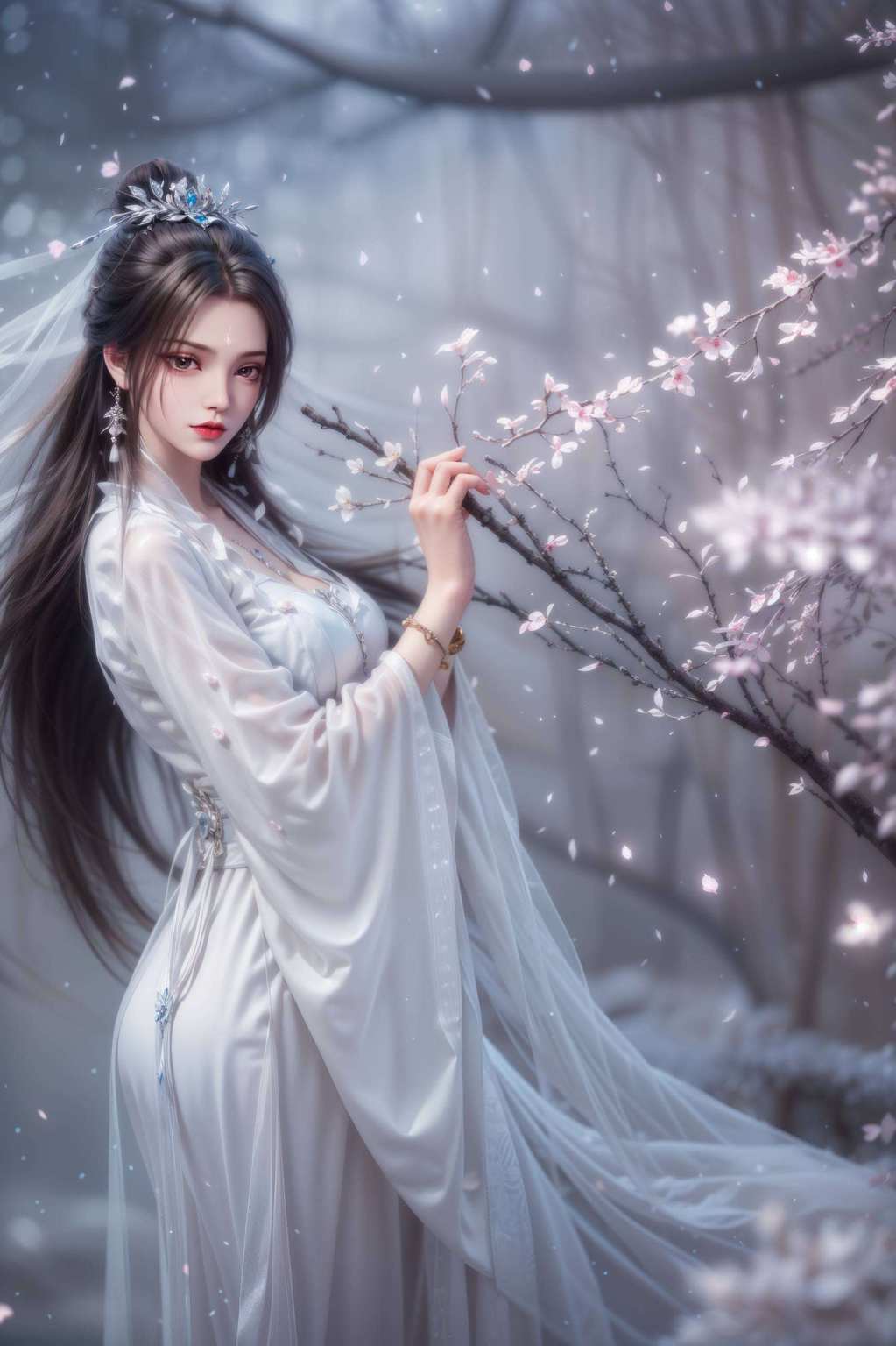 美得令人心醉那如月光般清冷的女子