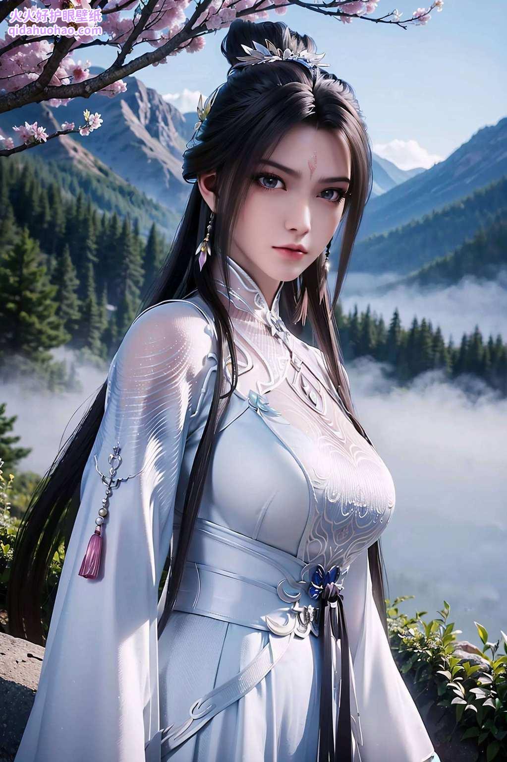 那位翩然如仙的诛仙女神以其清冷气质和绝世容颜