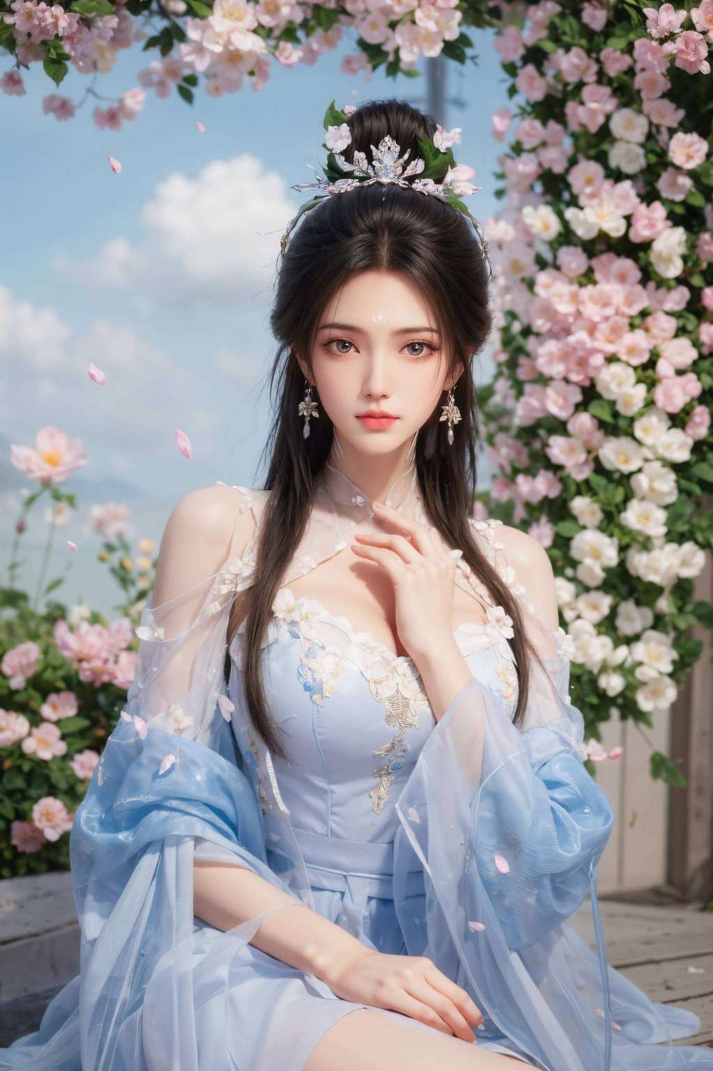 眼神中透出那份淡然与坚毅？这组陆雪琪Jk装精美壁纸想看看她如何在剑尖舞动