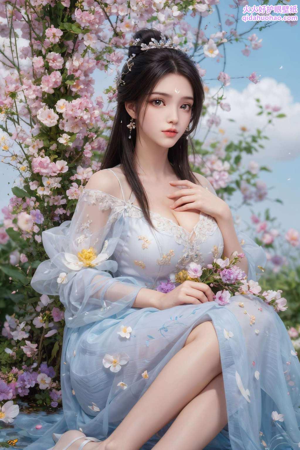 在陆雪琪的壁画世界里更是那股不食人间烟火的气质