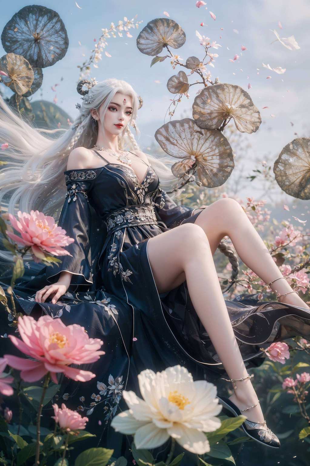 动漫美女影壁画之中映