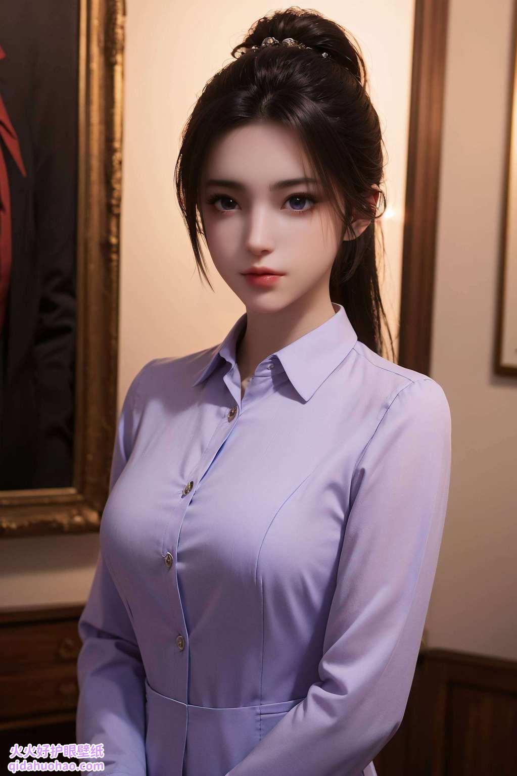 你说她是不是最亮眼的国漫女神呢？嘻嘻它是极简风